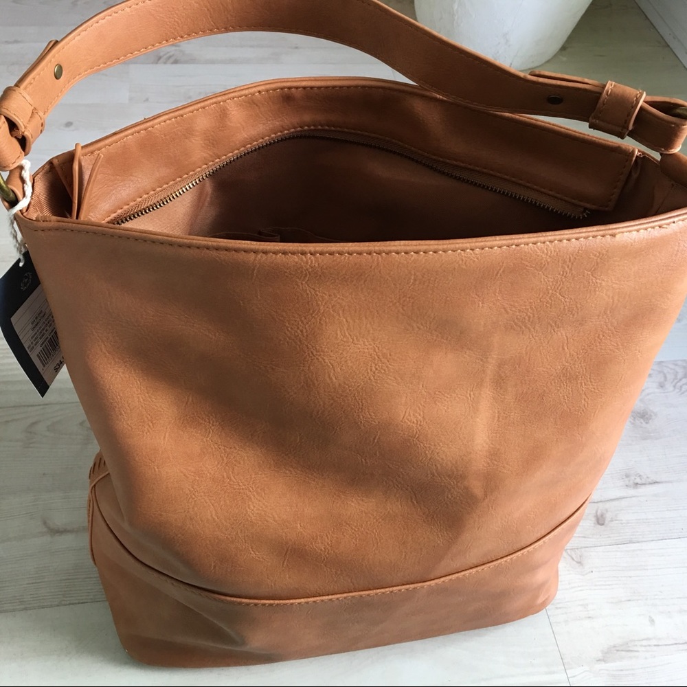 Satchel Bag Handbag - Cognac Color-B1 - Picture 3 of 8